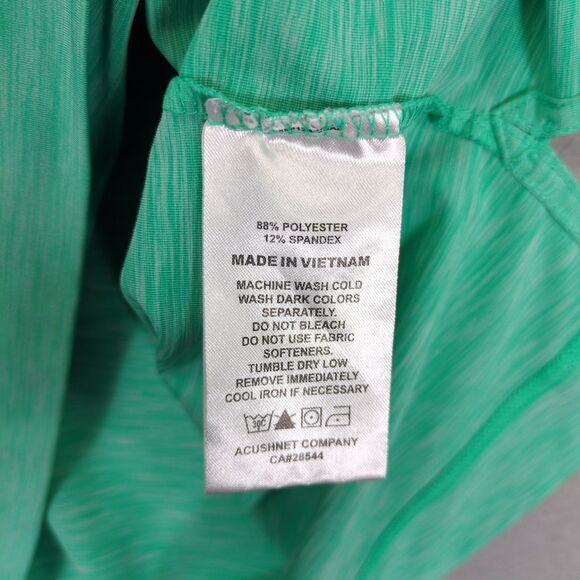 Footjoy FJ Men's L Green Striped Polo Golf Shirt Short Sleeve Royal Blue Bahamas - Picture 7 of 7